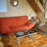 Set of 5 marble and inlaid stone coasters - Artisanal