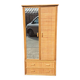 Large rattan wardrobe with mirror