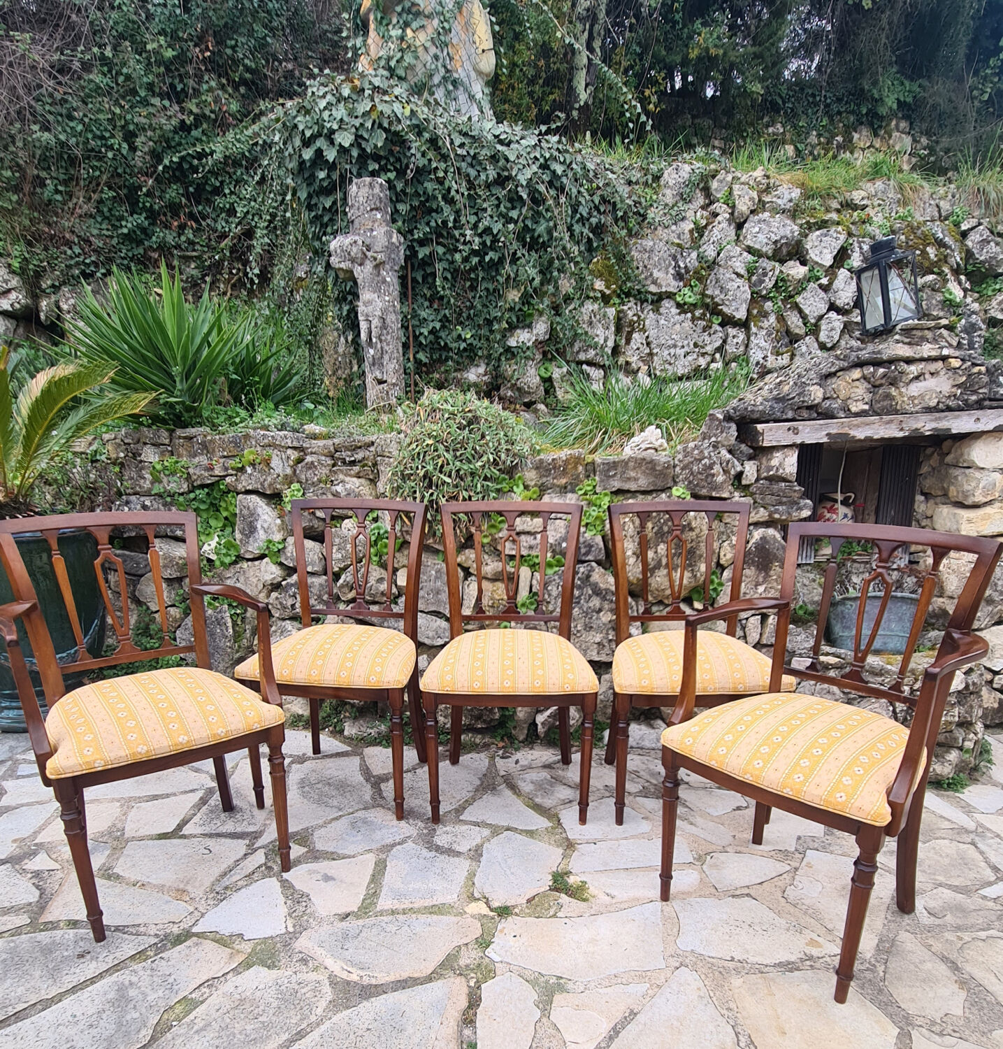 English mahogany living room furniture circa 1900