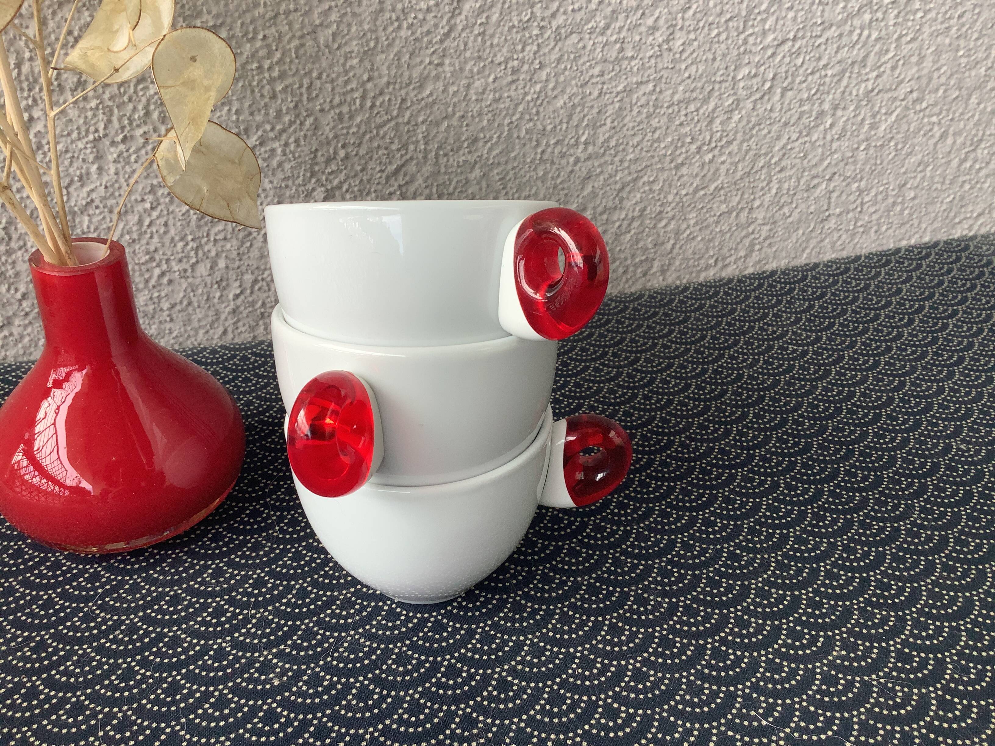 Guzzini porcelain espresso cups