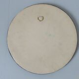 Blue ceramic round mirror 60 70s
