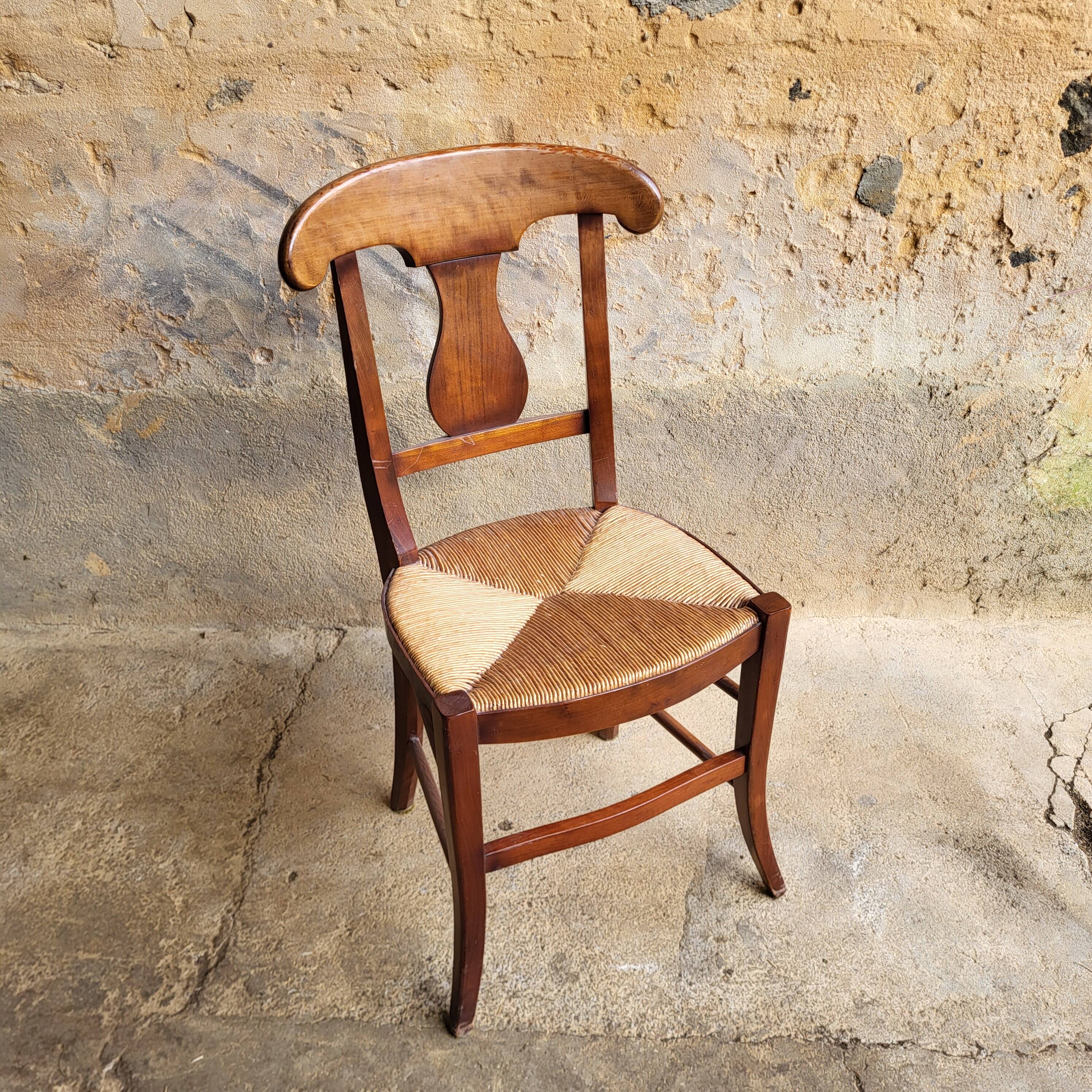 Directoire style cherry wood chair