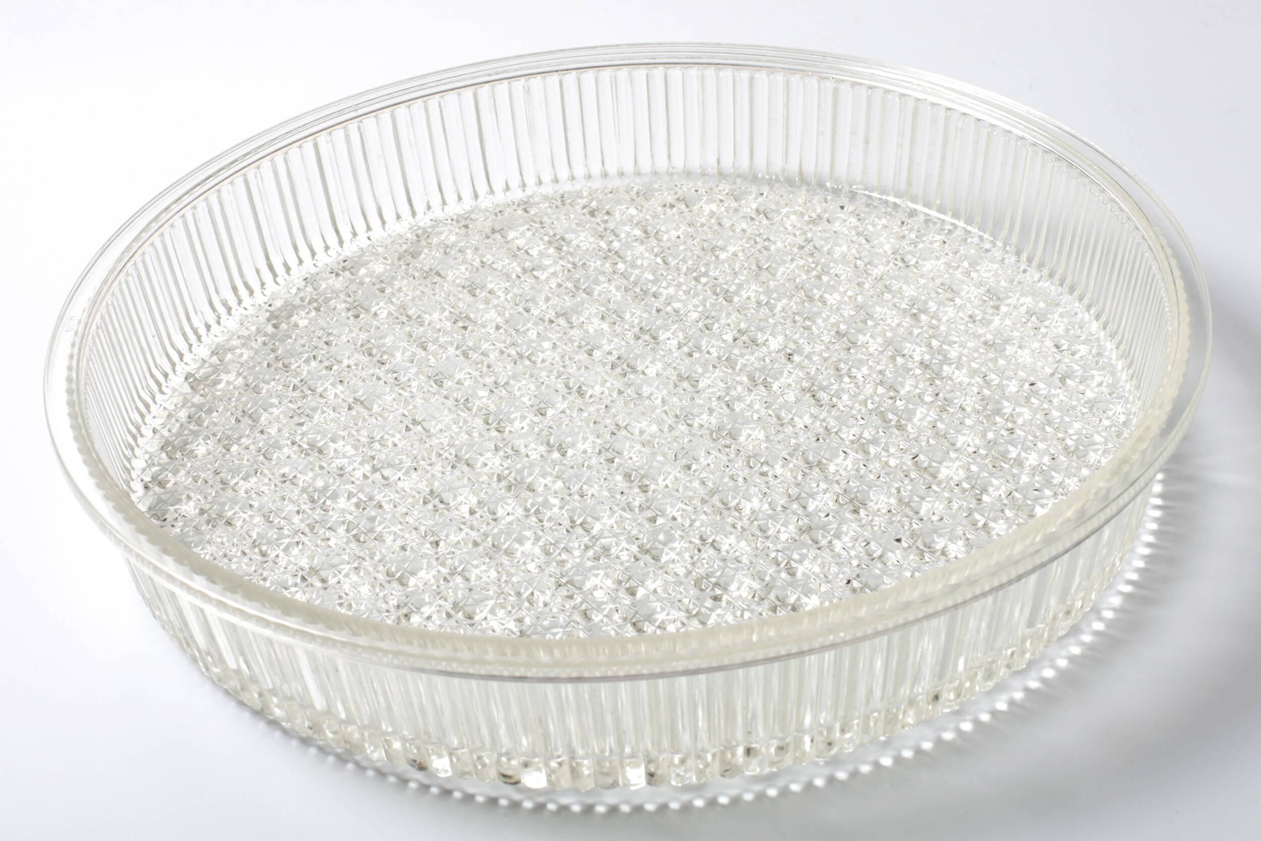 Large Vintage Pressed Glass Fruit Bowl / Rare Clear Glass Centerpiece