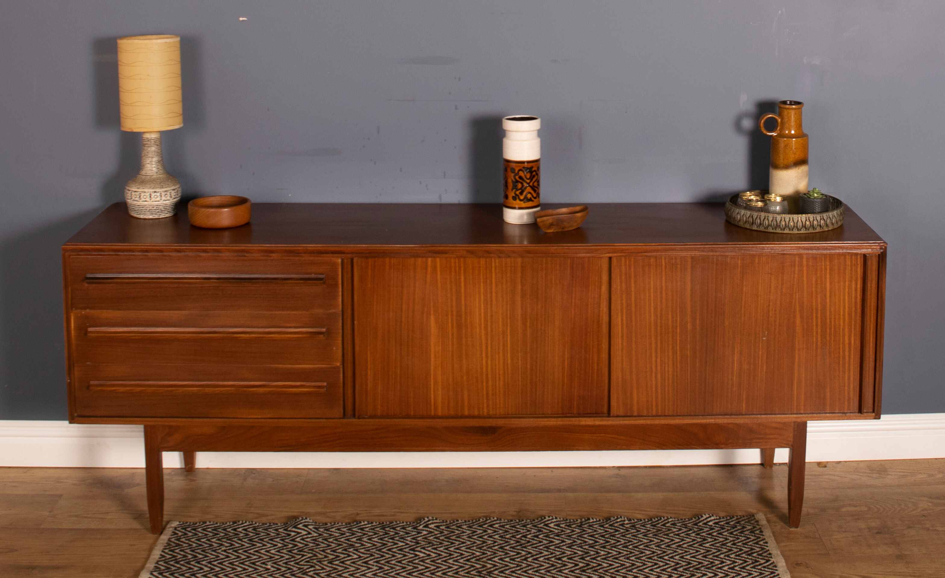 Restored 1960s Long Aformosia Sideboard By White & Newton