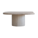 Athena irregular coffee table in natural travertine