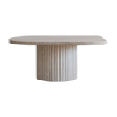 Athena irregular coffee table in natural travertine