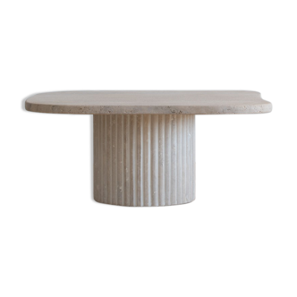 Athena irregular coffee table in natural travertine