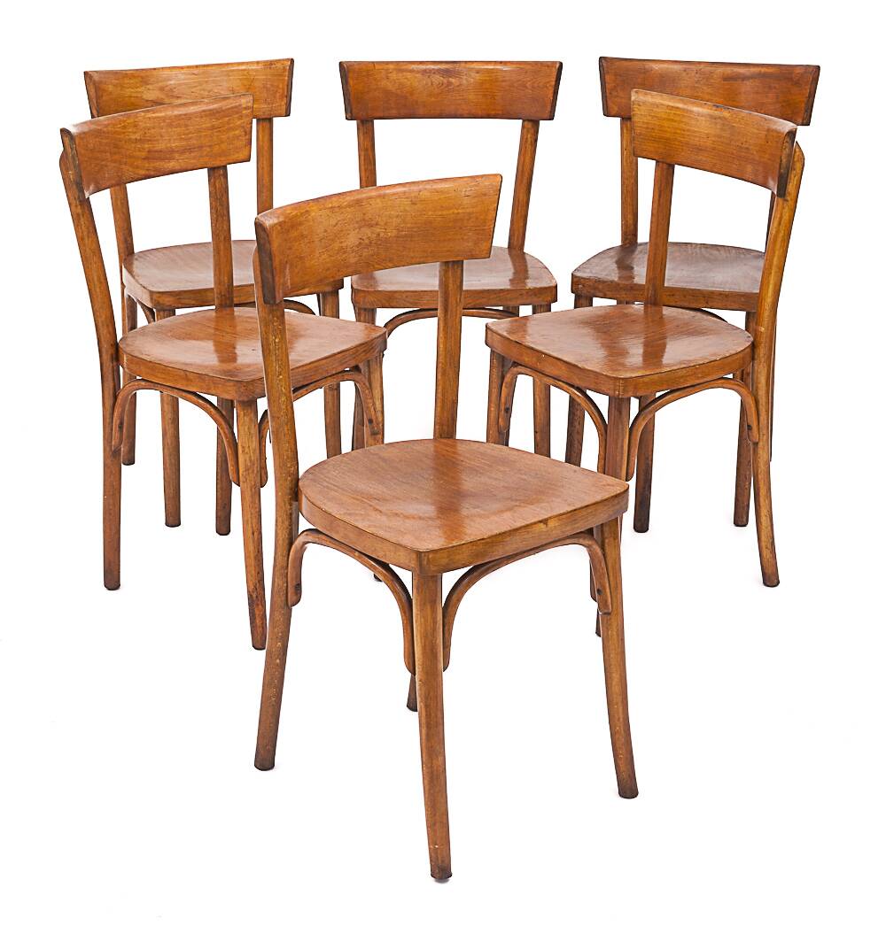 Set of 6 bistro chairs, 1920