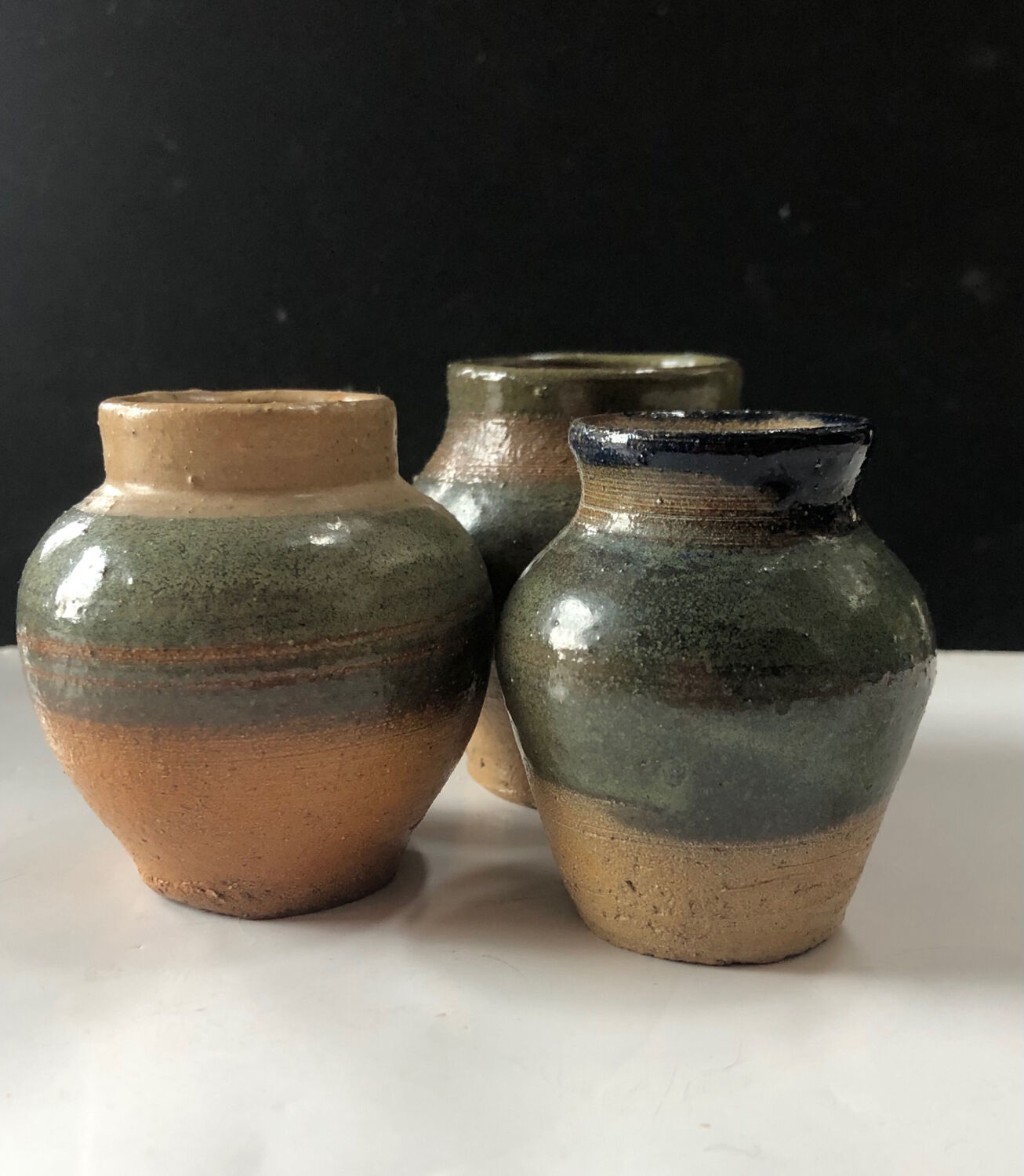 Lot de 3 pots en grès de Jules Guérin