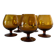 5 vintage cognac glasses