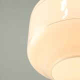 Mid-Century Italian Opaline and Brass Pendant Lamp