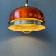 Suspension UFO Space Age orange transparente