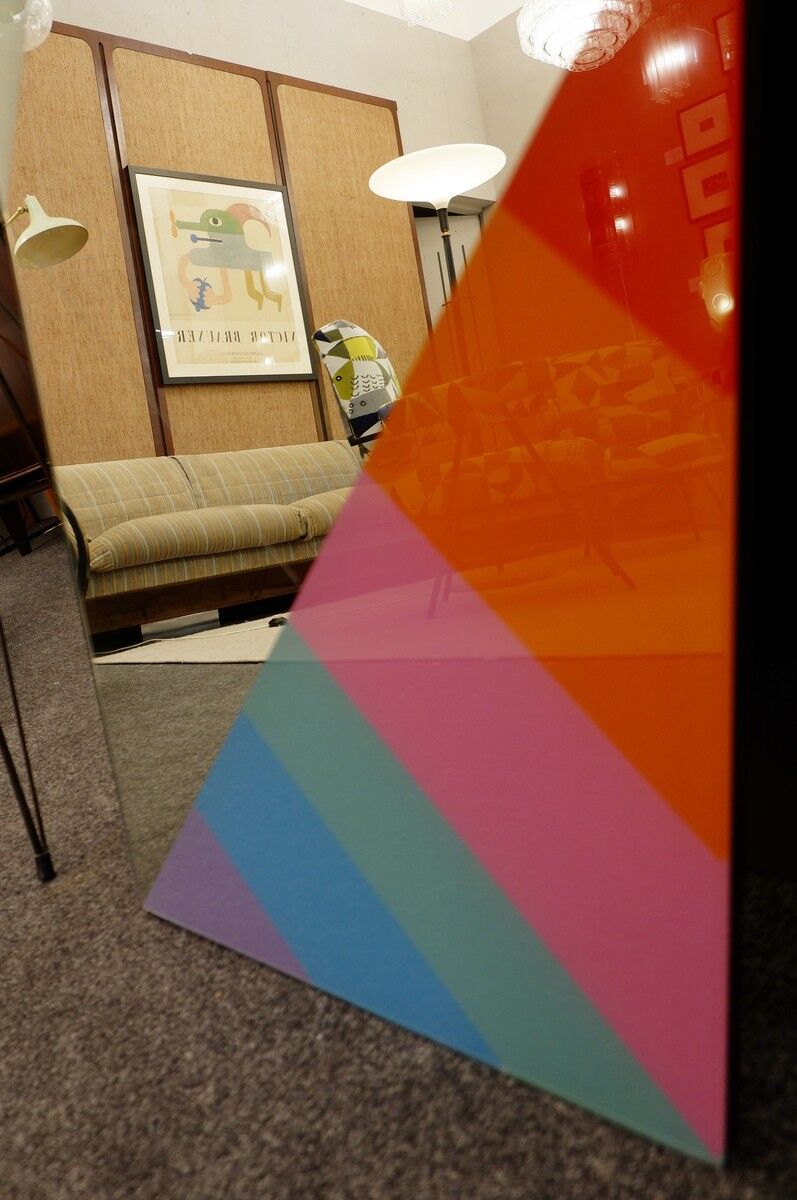 Wall mirror by Eugenio Carmi for the Morphos collection, Acerbis International. - 80s 44x110cm