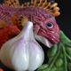 Assiette Vallauris 60's barbotine poisson