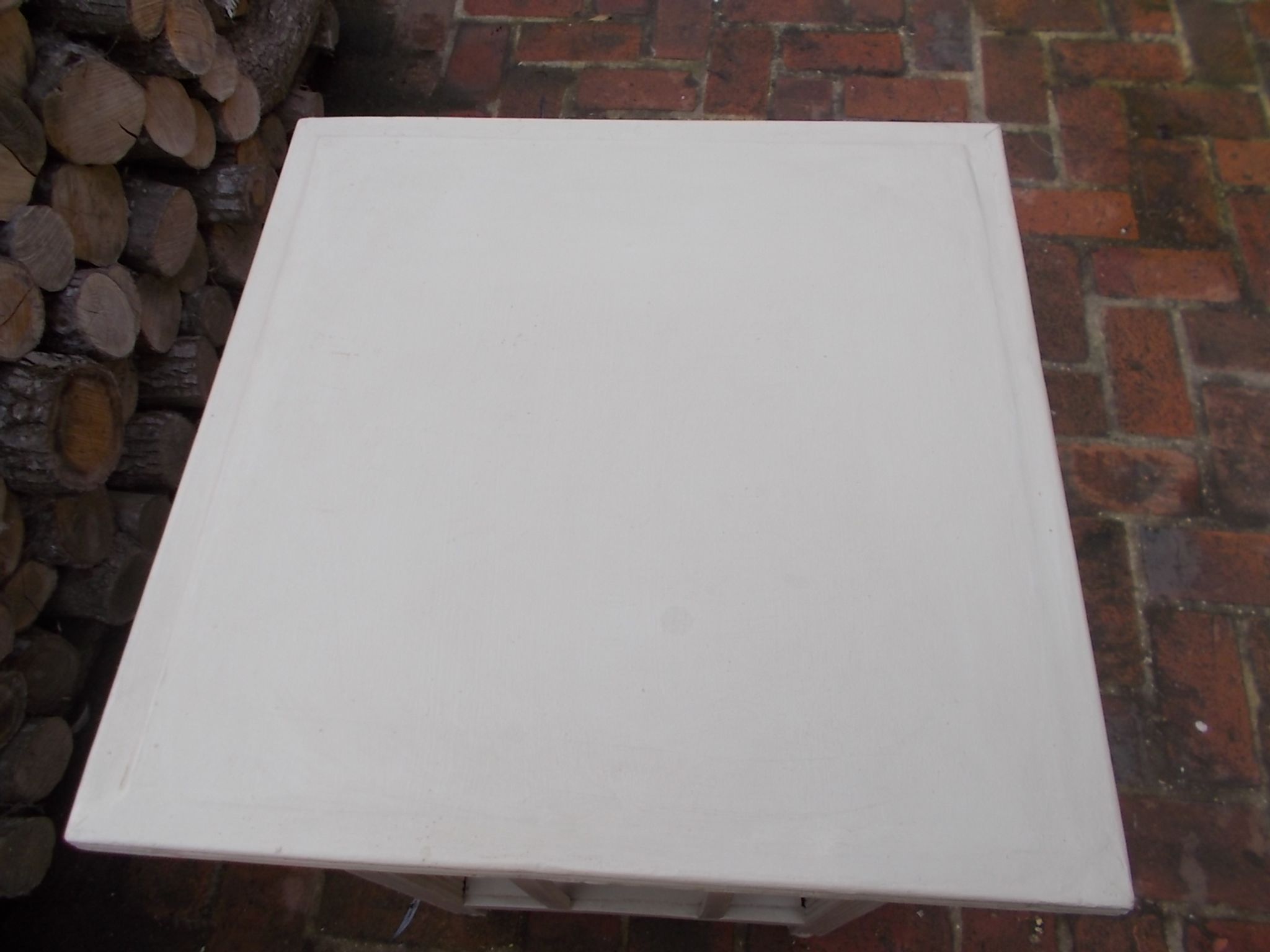 Grey wooden stool