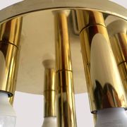 Mid-century ceiling light, brass by Solken Leuchten, 7 lamps.