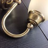 Pair of brass and opaline opaline sconces in art deco style granite