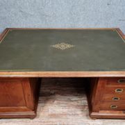 Trade furniture: double-sided desk in oak stained Napoleon III era around 1880