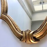 Mirror rocked carved and gilded wood 30x45cm