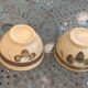 2 bols motifs fleurs en gres sarreguemines france vintage