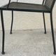 Series of 5 armchairs, openwork metal garden chairs, 60s/70s, stackable