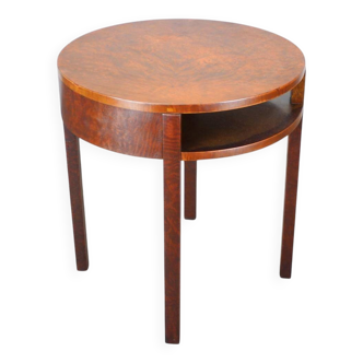Art Deco mahogany veneer table, Czechoslovakia, 1930s, restored