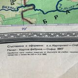 North america usa canada vintage map 1962 linen school map