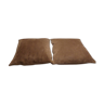 Lot de 2 coussins imitation daim