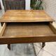 1-drawer solid oak desk with turned and carved legs, 89x62cm.