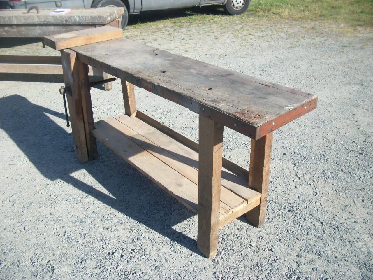 Oak and coniferous workbench