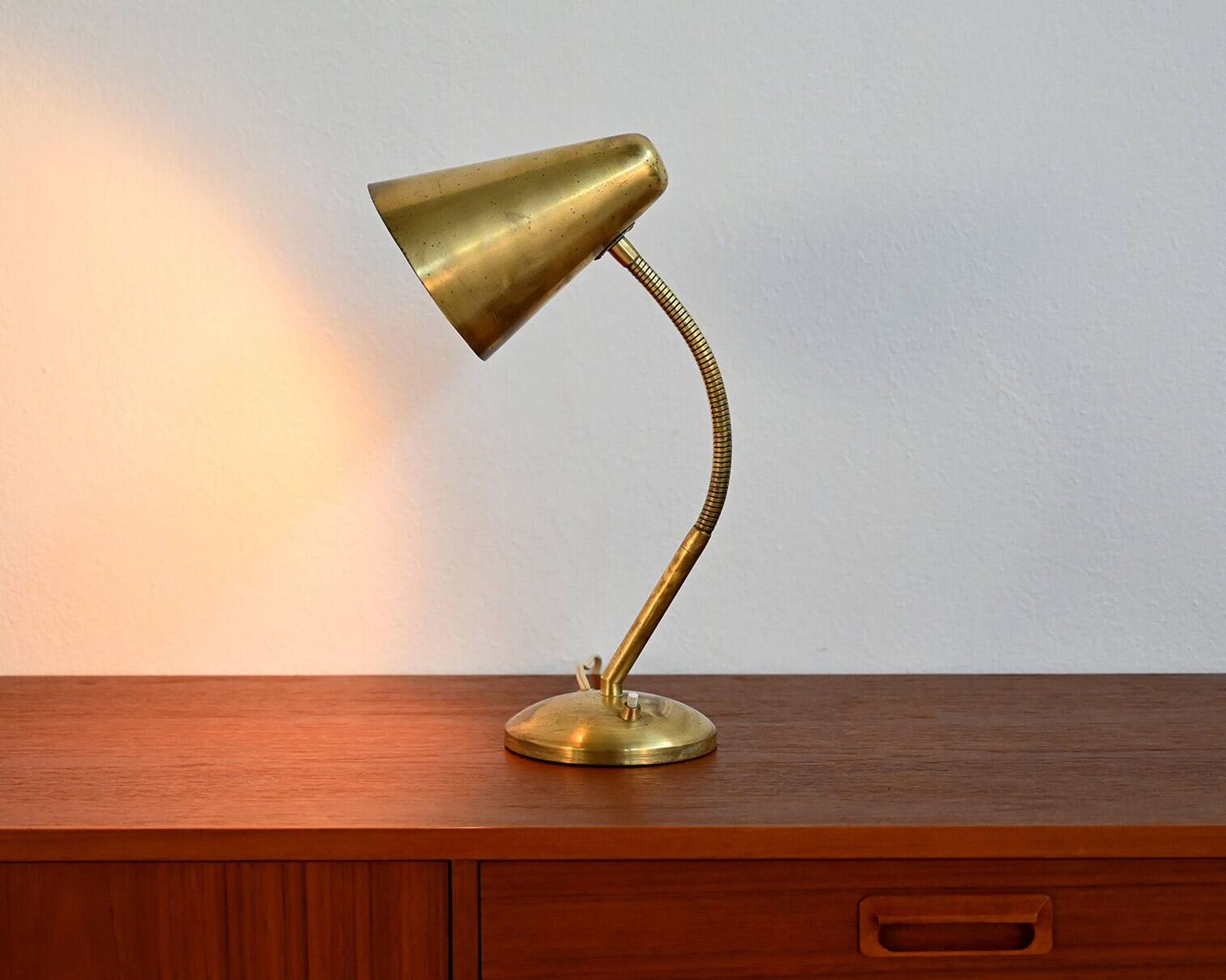 Scandinavian adjustable table lamp, 1950s