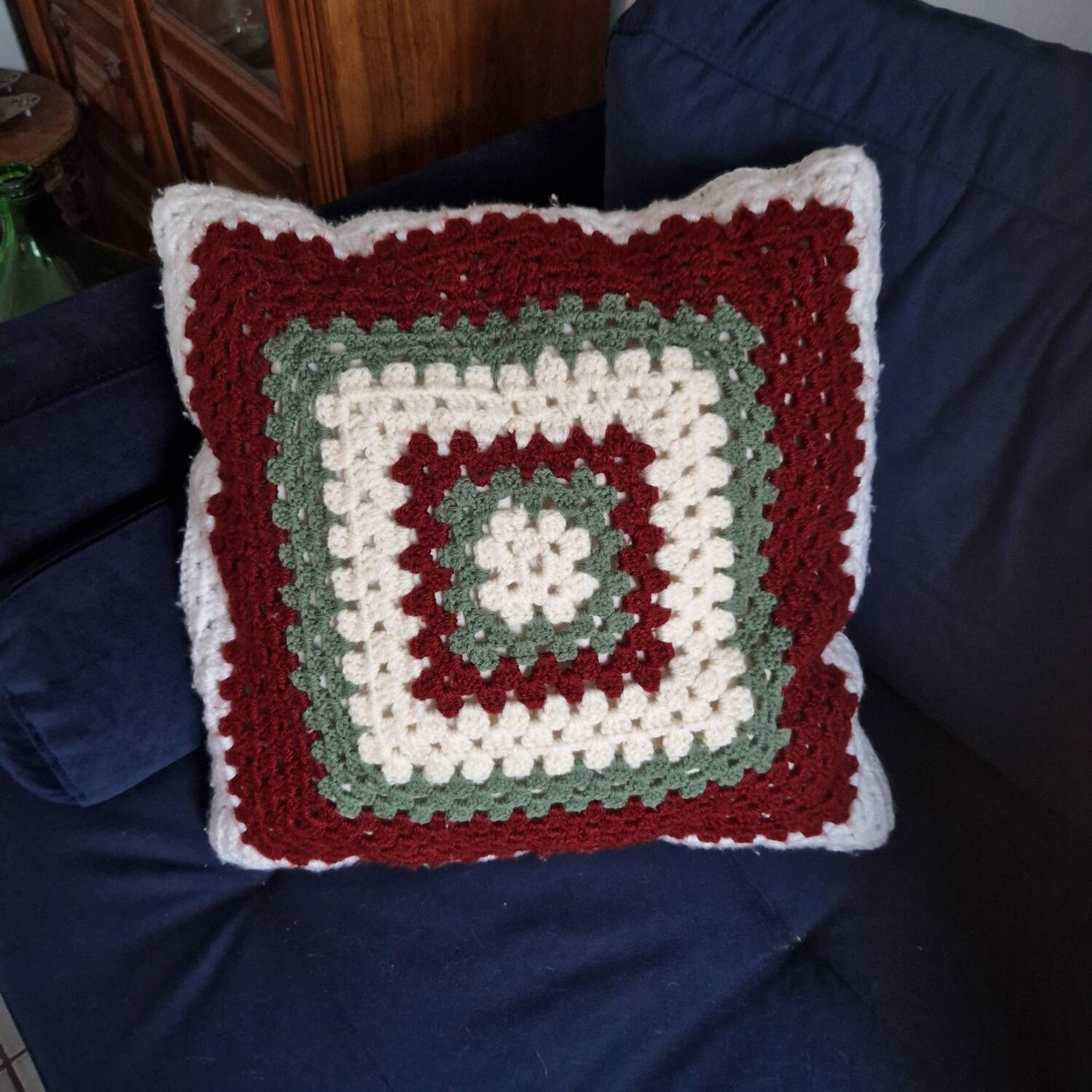 Retro crochet cushions