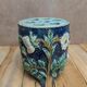 Petit vase pique-fleurs en majolique barbotine