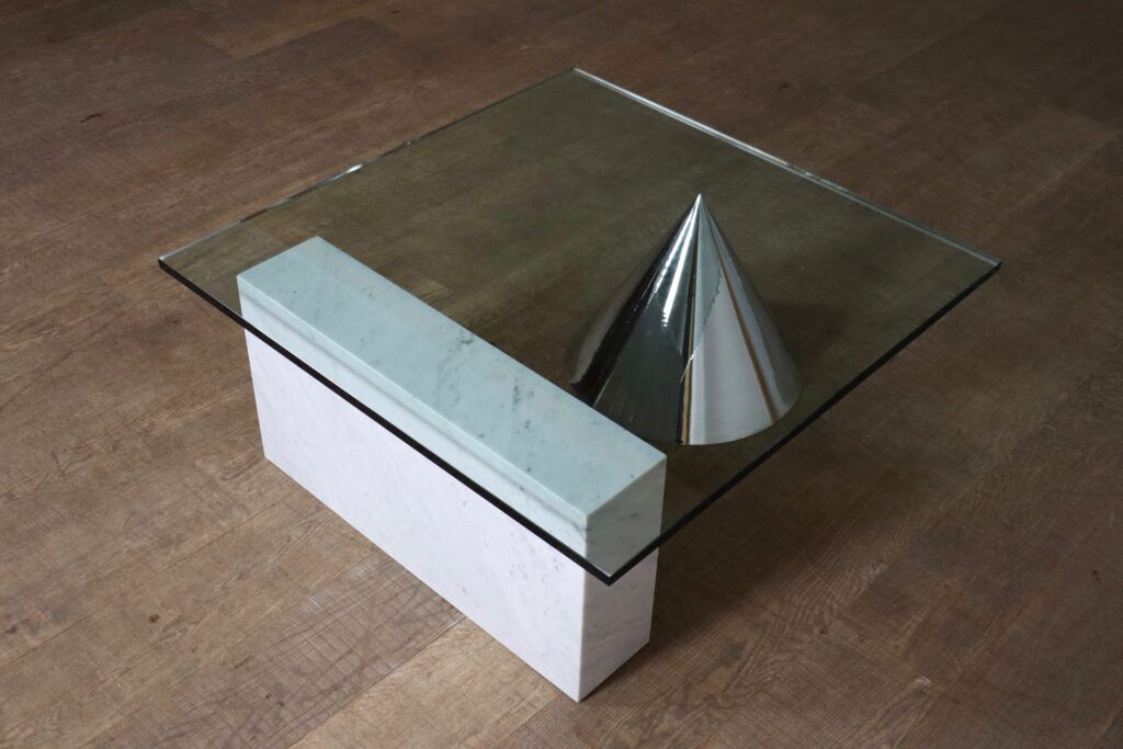 Lella and Massimo Vignelli Kono coffee table for Casigliani, Italy, circa 1984