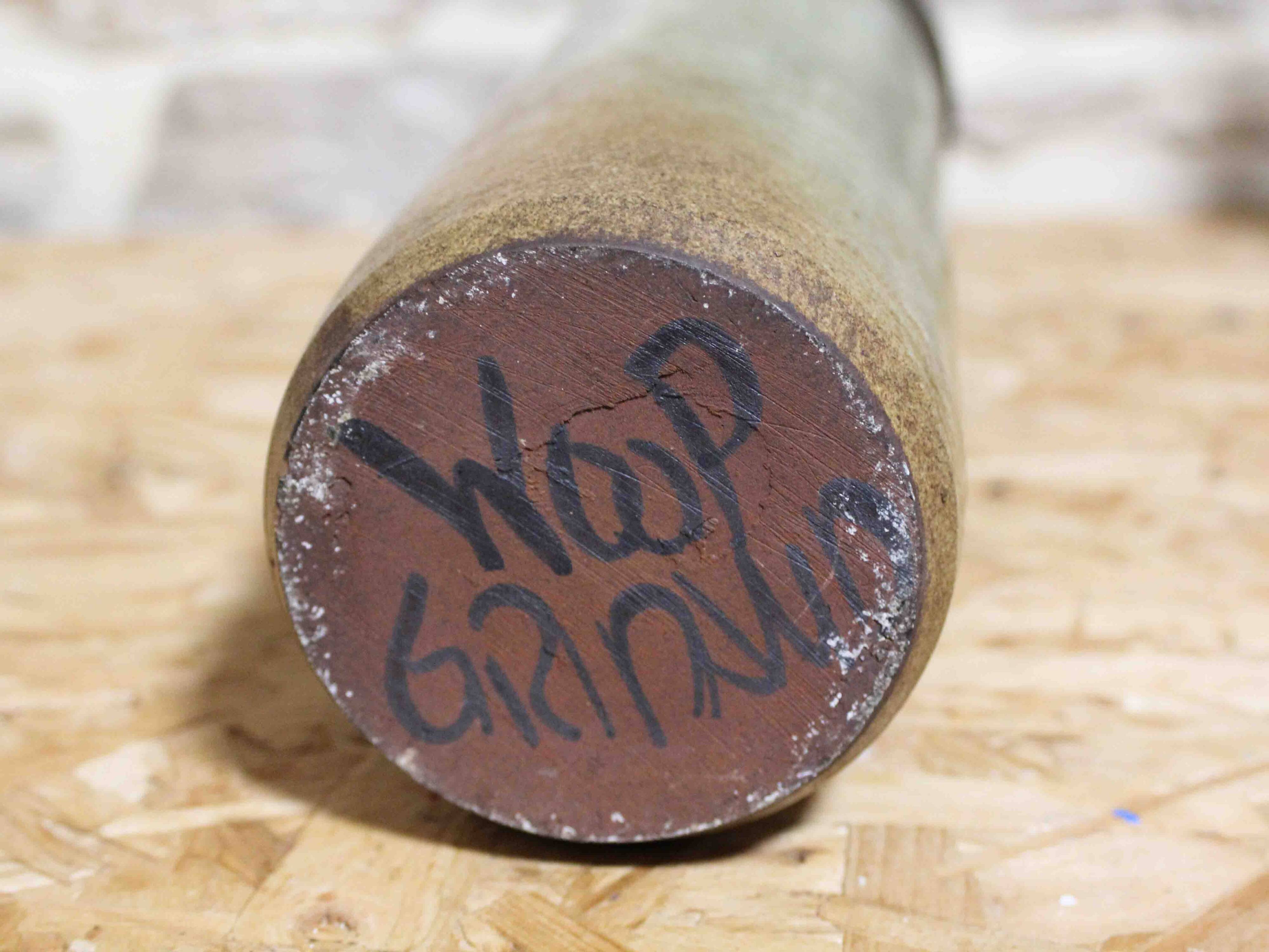 Large enamelled ceramic bottle by Michel Woop in Grimaud