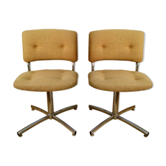 Pair of chairs 1970 Steelcase Strafor