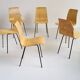 Set of 6 bent plywood chairs, 1950
