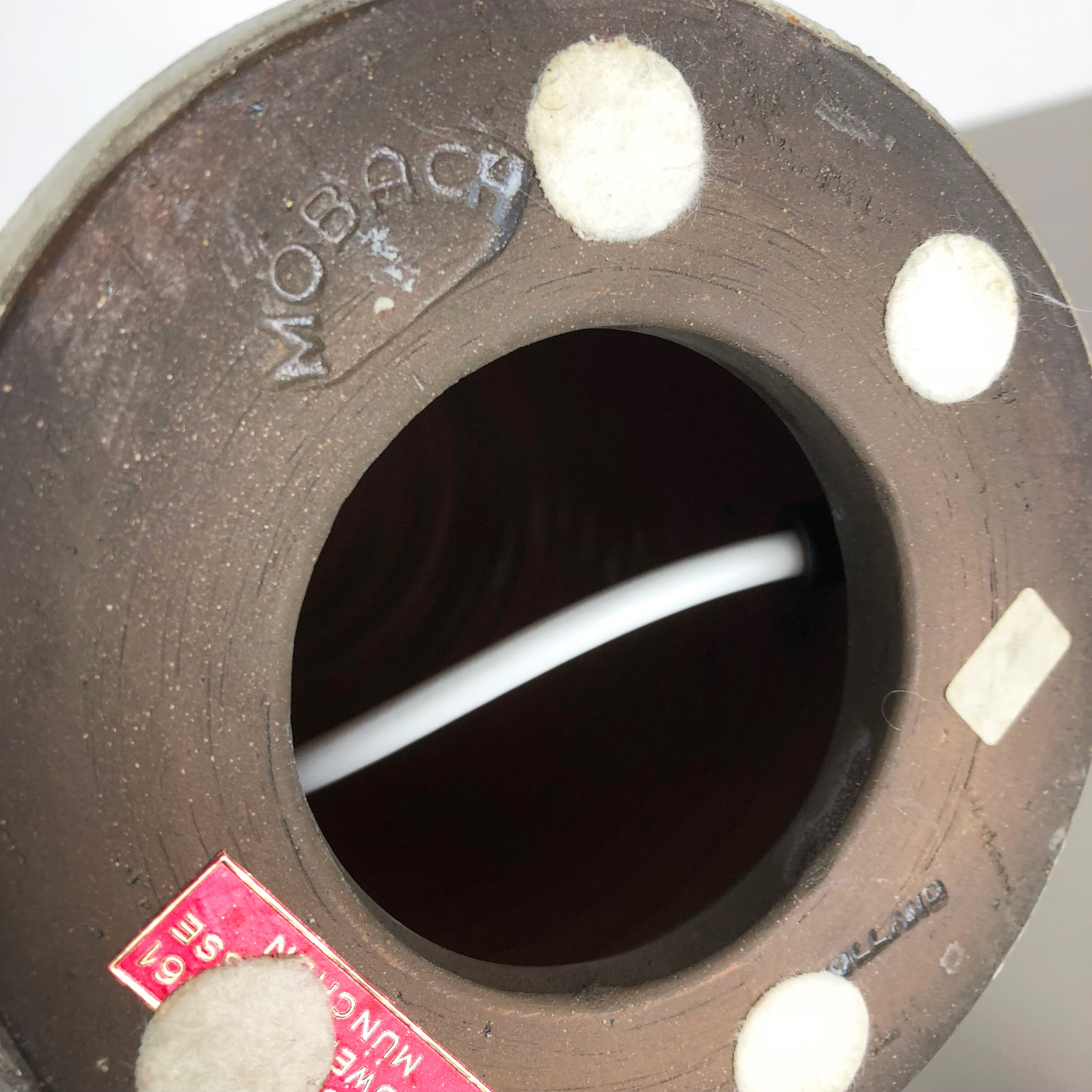 Ceramic studio pottery table light by Piet Knepper for Mobach, Netherlands 1960s