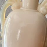 Lampe verre, câble tissu 2 M, abat-jour coton