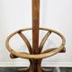 Coat rack and hat rack in curved wood