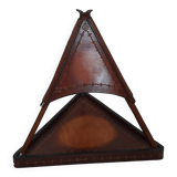 Lampe pyramide en cuire