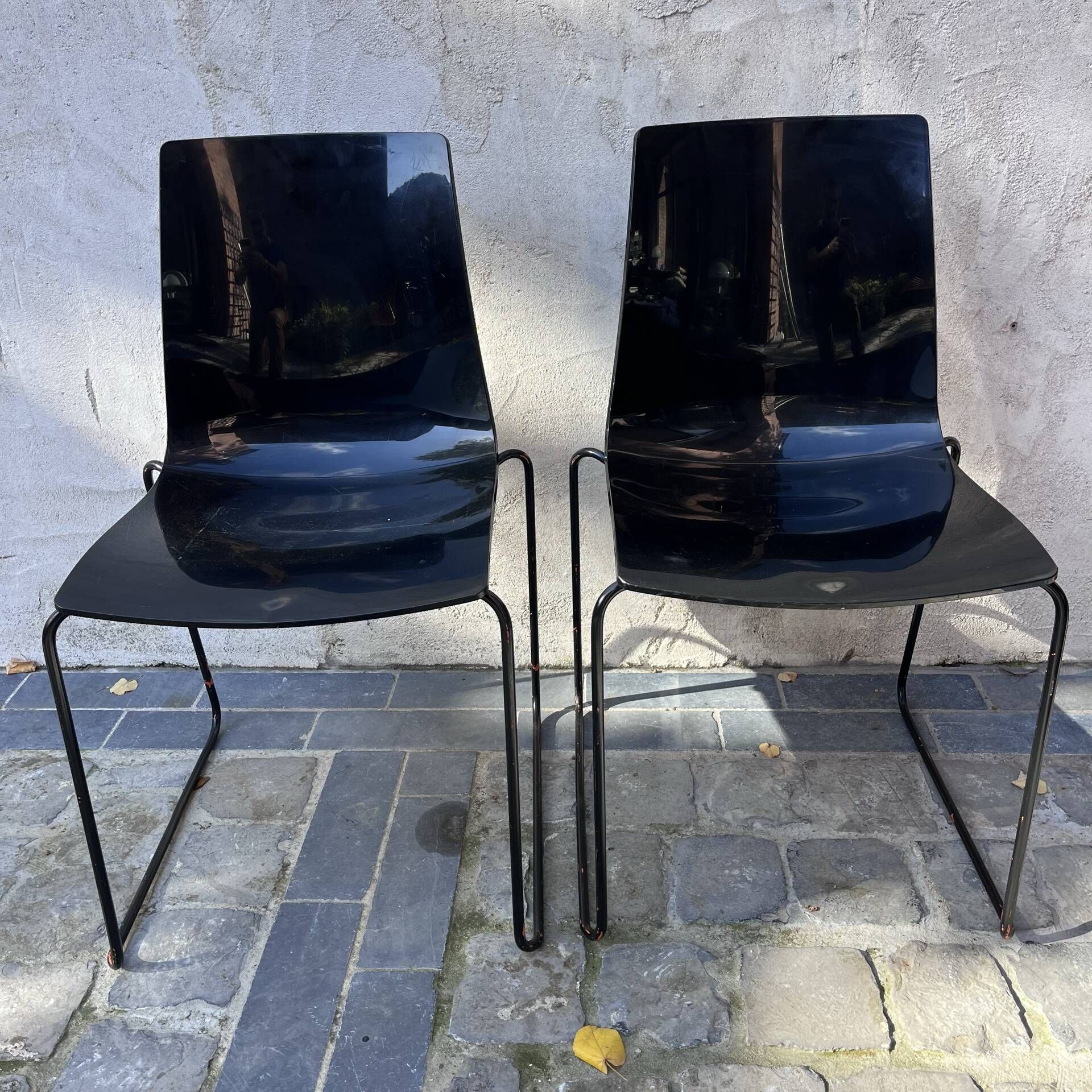 2 polycarbonate chairs 1980