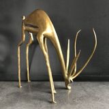 Gazelle ou antilope d’afrique, en laiton massif