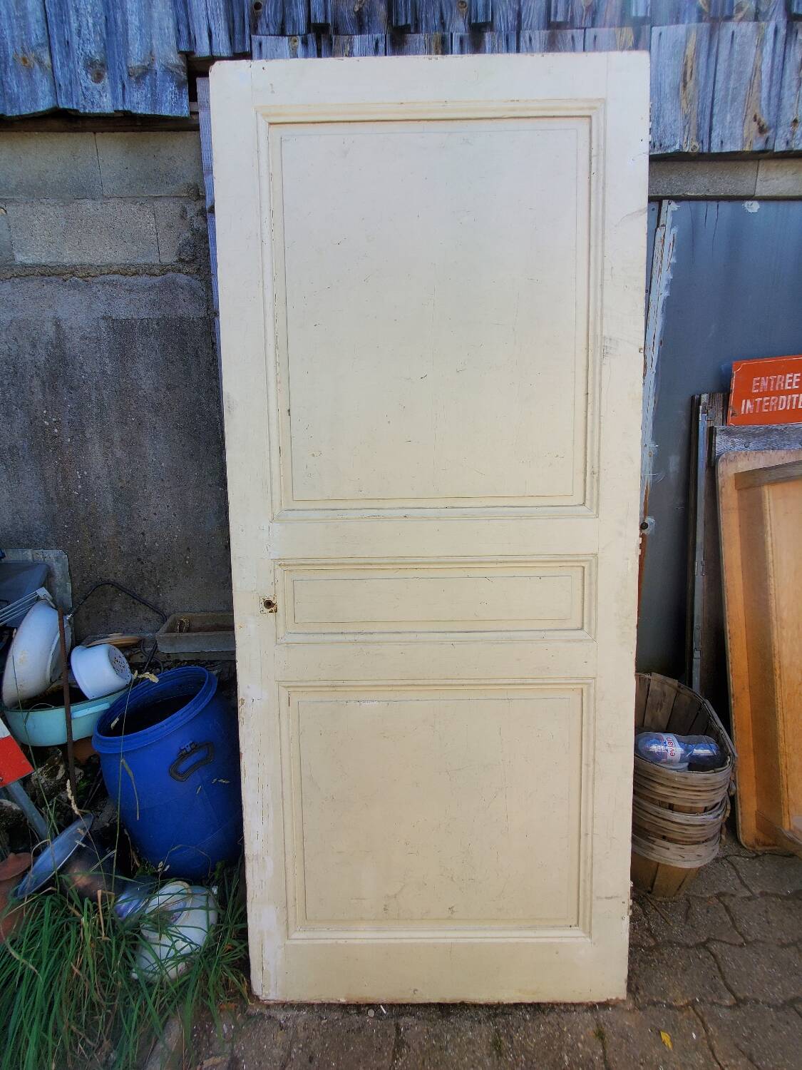 Old interior fir door