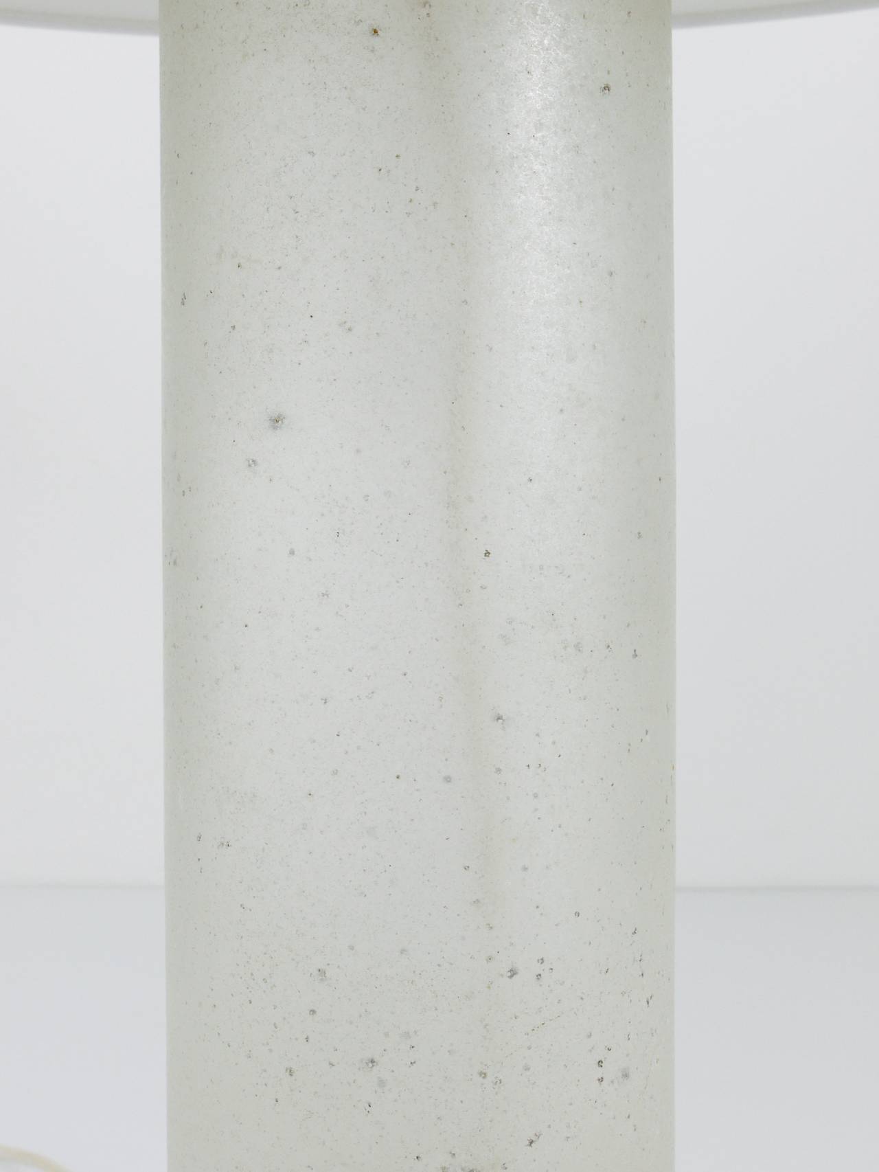 Table lamp signed by Karl Springer with a frosted glass base, 1970s.