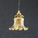 Old tulip suspension painted gold with new brass