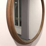 Vintage Oval Gold Mirror 80 cm – Elegant Wide Frame
