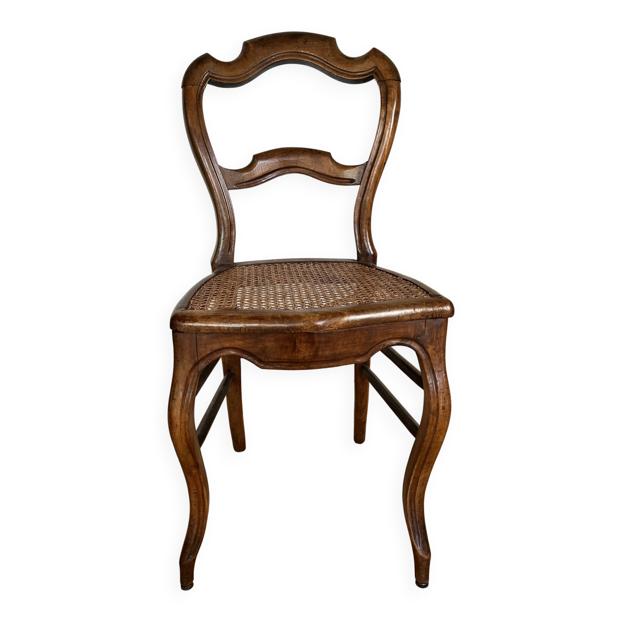Chaises style Louis XV en bois et cannage