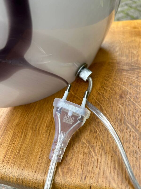 Lampe de table en verre Zebra Swirl par Zijlstra Tiel, Pays-Bas 1990
