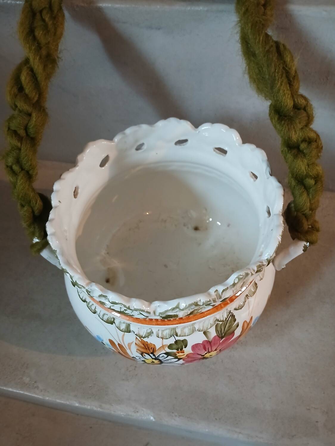 Vintage hanging plant holder